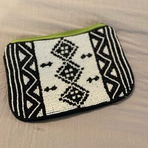 Cotton On Black and White Beaded Clutch bag